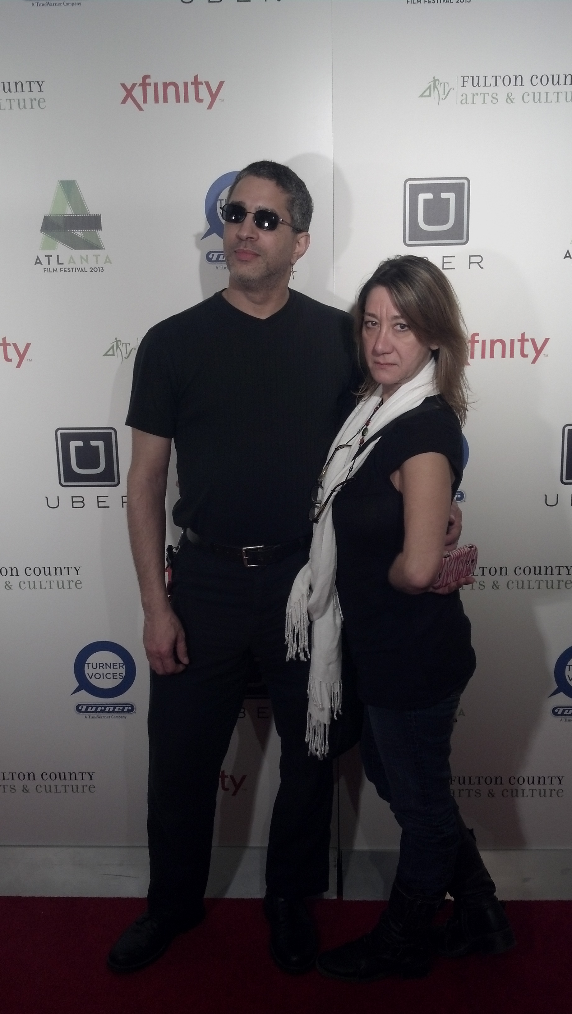 Jax Kearney, with script supervisor Marcy Martorana at Atlanta Film Festival.