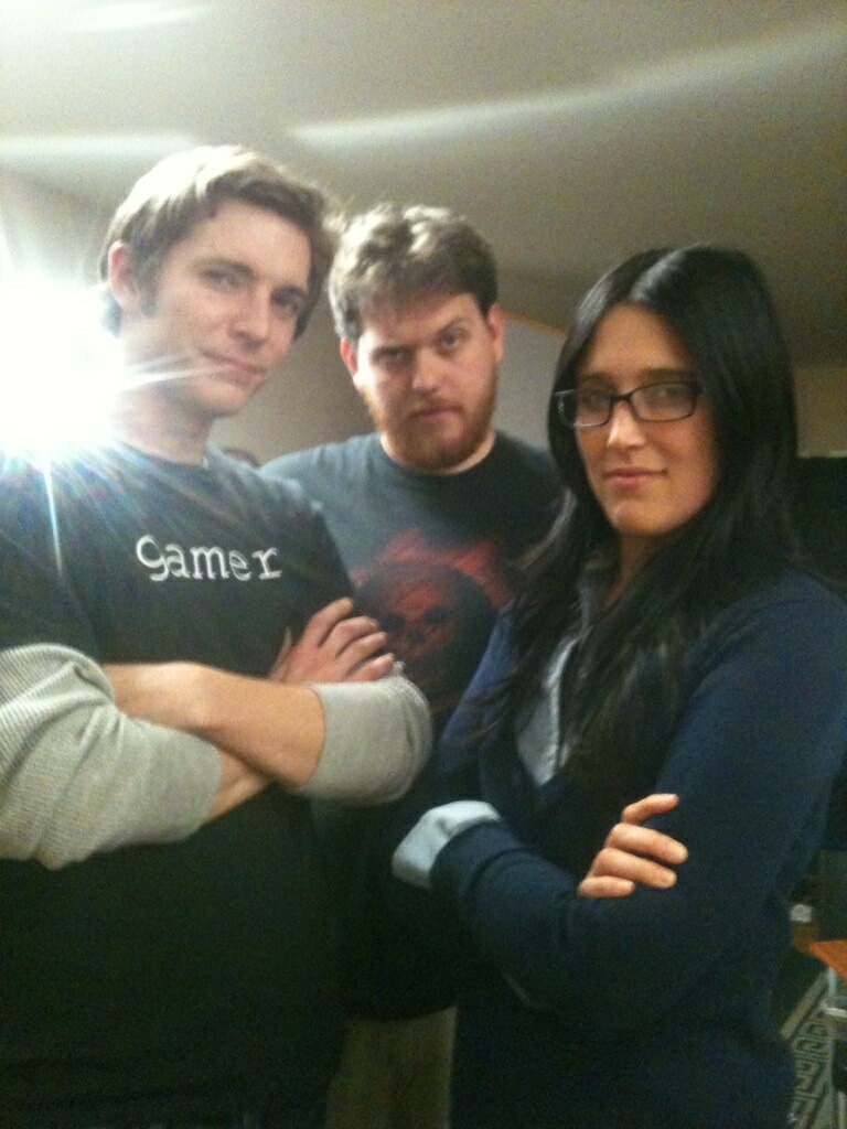 THE LEAGUE OF ORDINARY GAMERS (with actors [left to right] Kelly Misek Jr., Andy Wolfe, and Kelly Sue Eder)