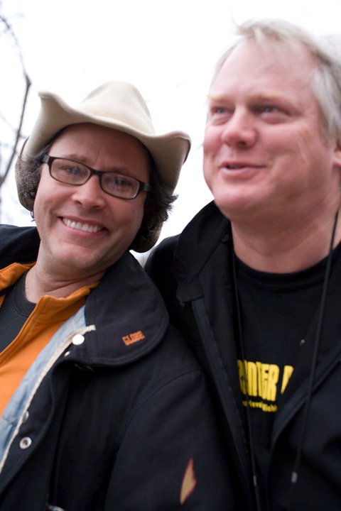 John Grooters with cinematographer, Bryan Papierski