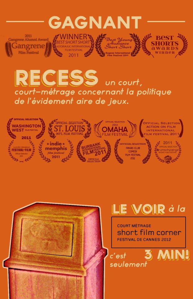 Official Poster: RECESS (French Version) Festival de Cannes 2012