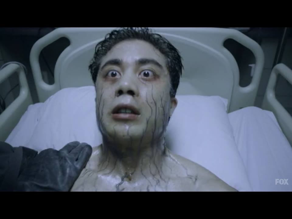 Sleepy Hollow Ep. 'John Doe' Marc Fajardo as EMT, infected by 500 year old plague.