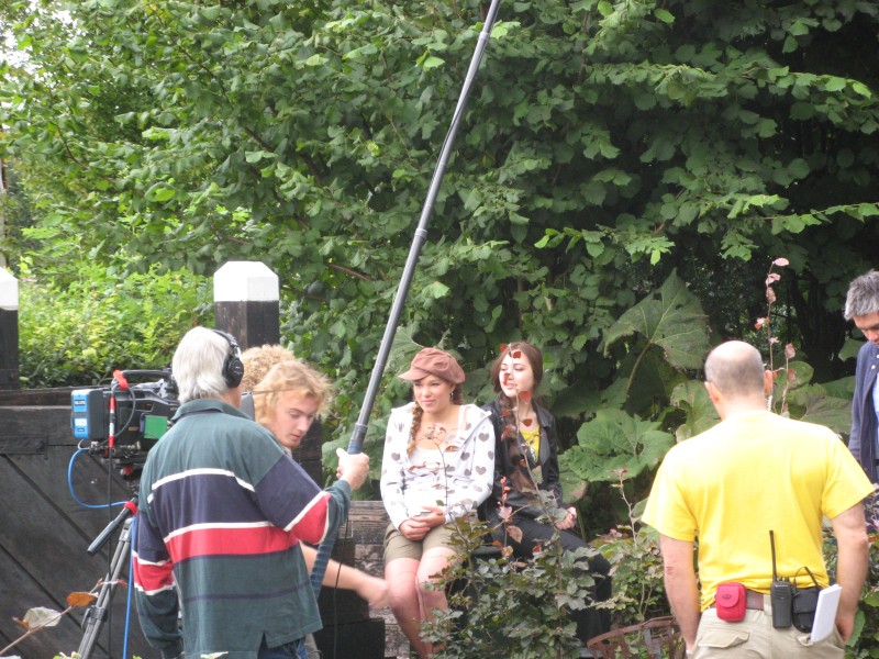 Georgina Lara Booth on set