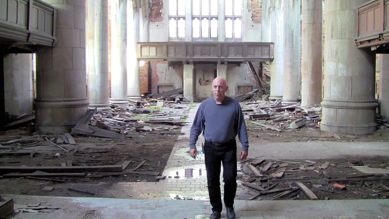 At an abandoned cathedral in Indiana (video still)