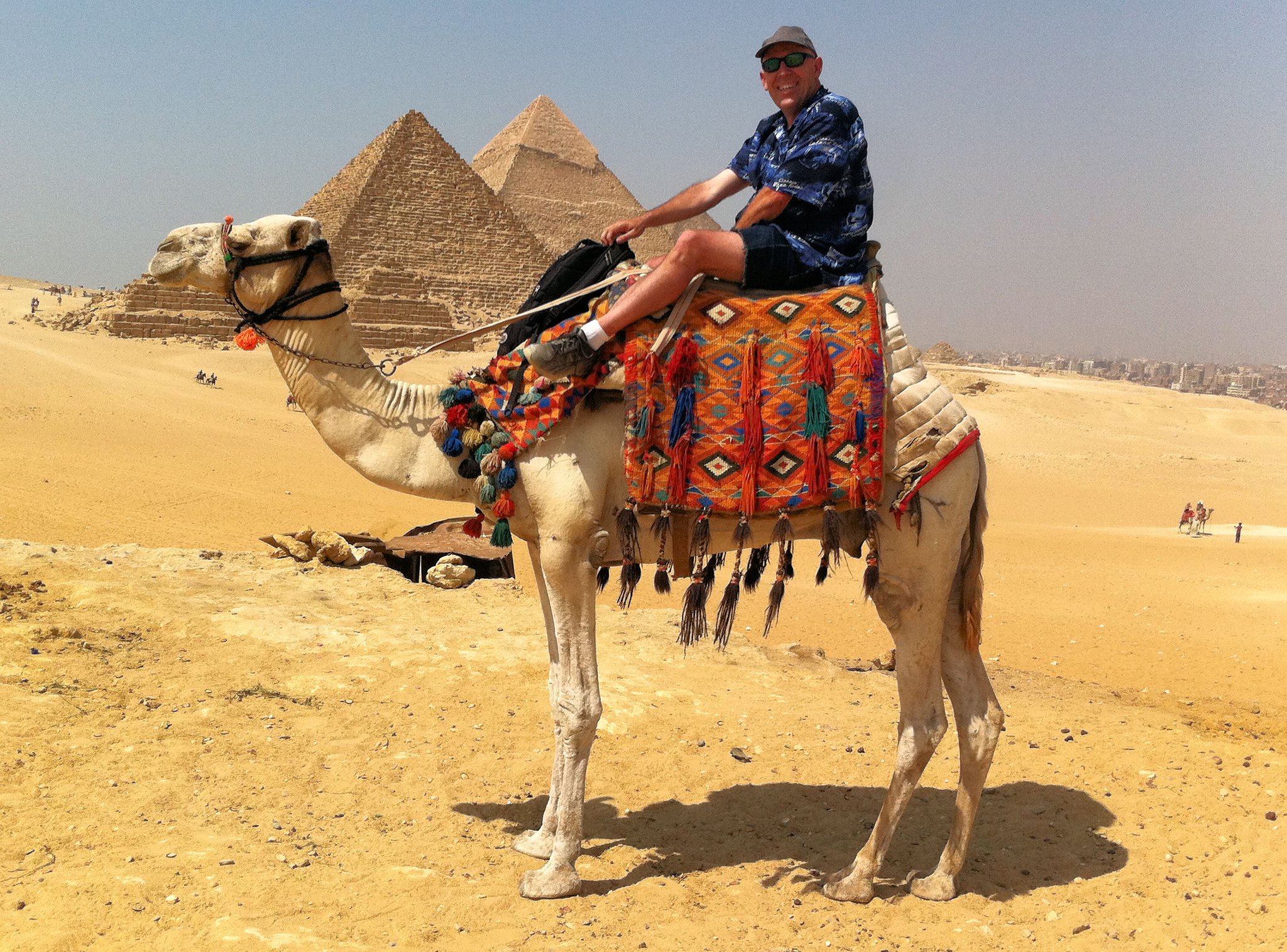 Giza Pyramids, June 2011. (This photo was NOT photoshopped, but Glenn has those skills.)