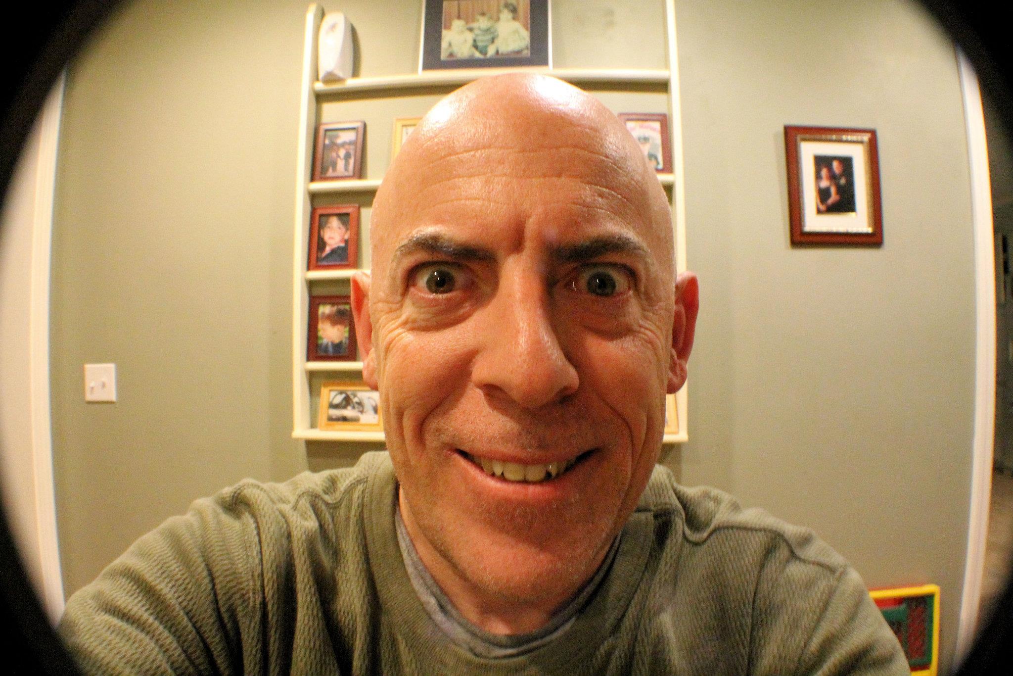 Experimenting with a new wide-angle lens, Feb. 2012. Glenn is an impassioned photographer.