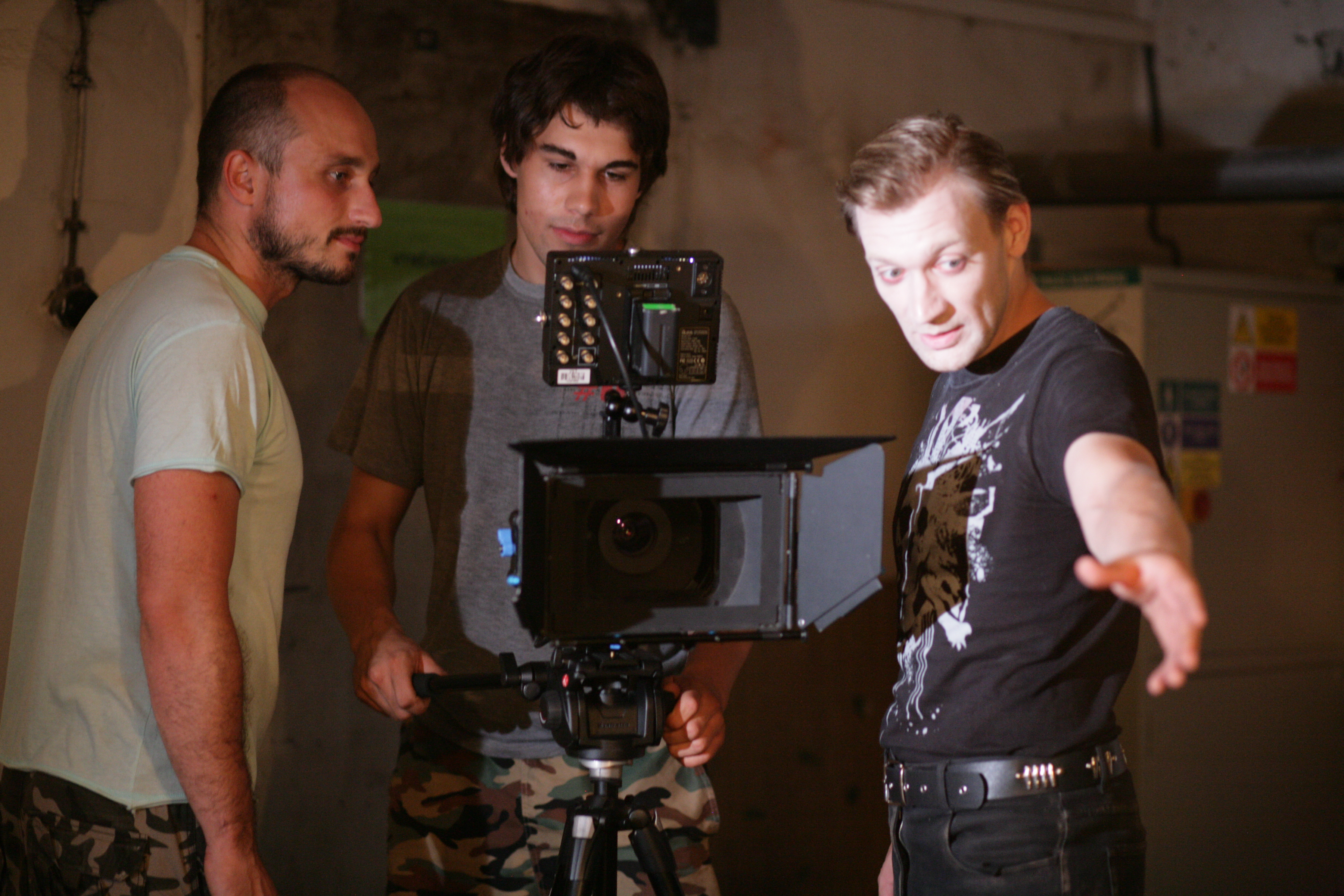 Shooting Isabel (1st director - Marcel Skrkon, cinematographer Petr Janda, 2nd director/actor Lukas Melnik)