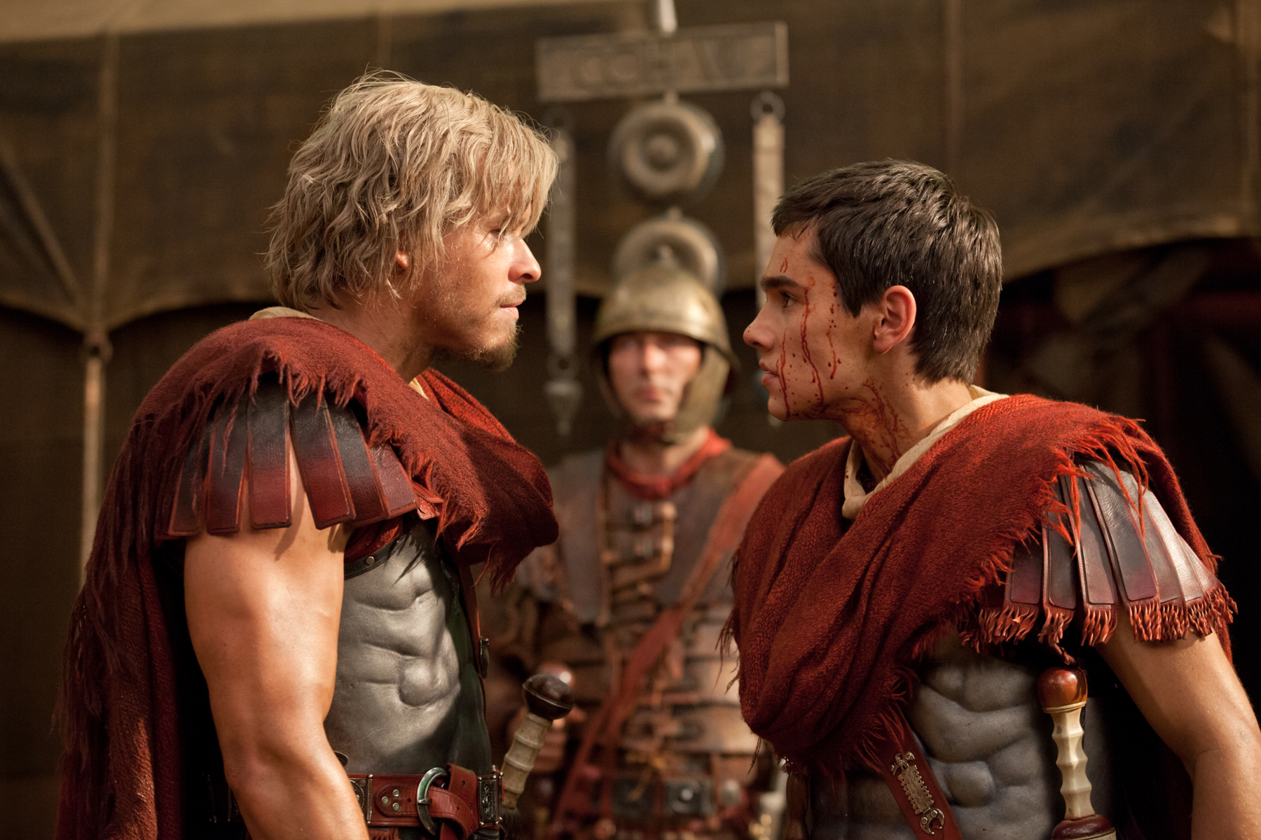 Still of Todd Lasance and Christian Antidormi in Spartacus: Blood and Sand (2010)