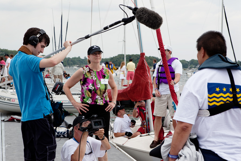 Filming Matt Chao at regatta