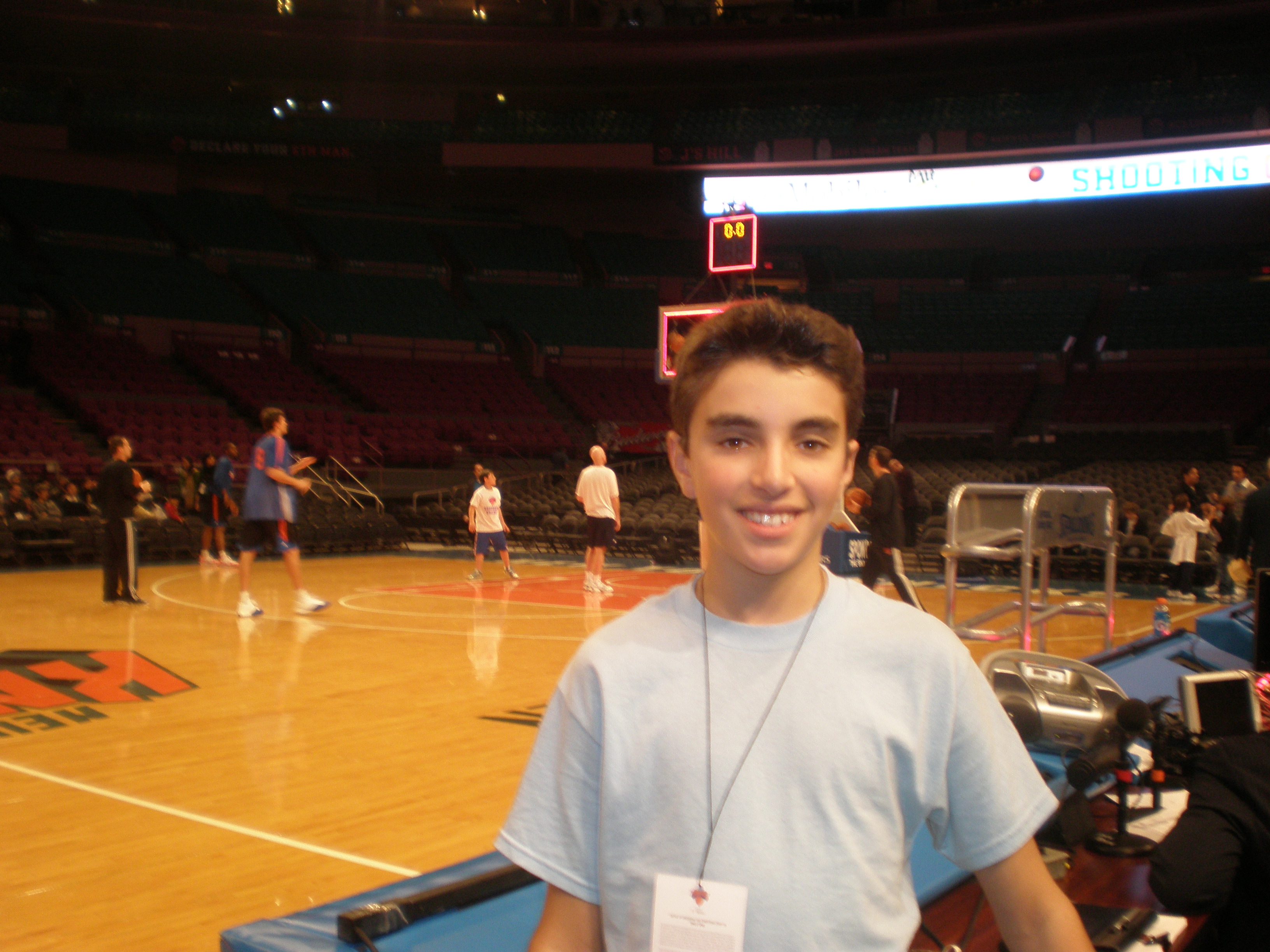Christopher played piano for the NY Knicks halftime show at Madison Square Garden 2009