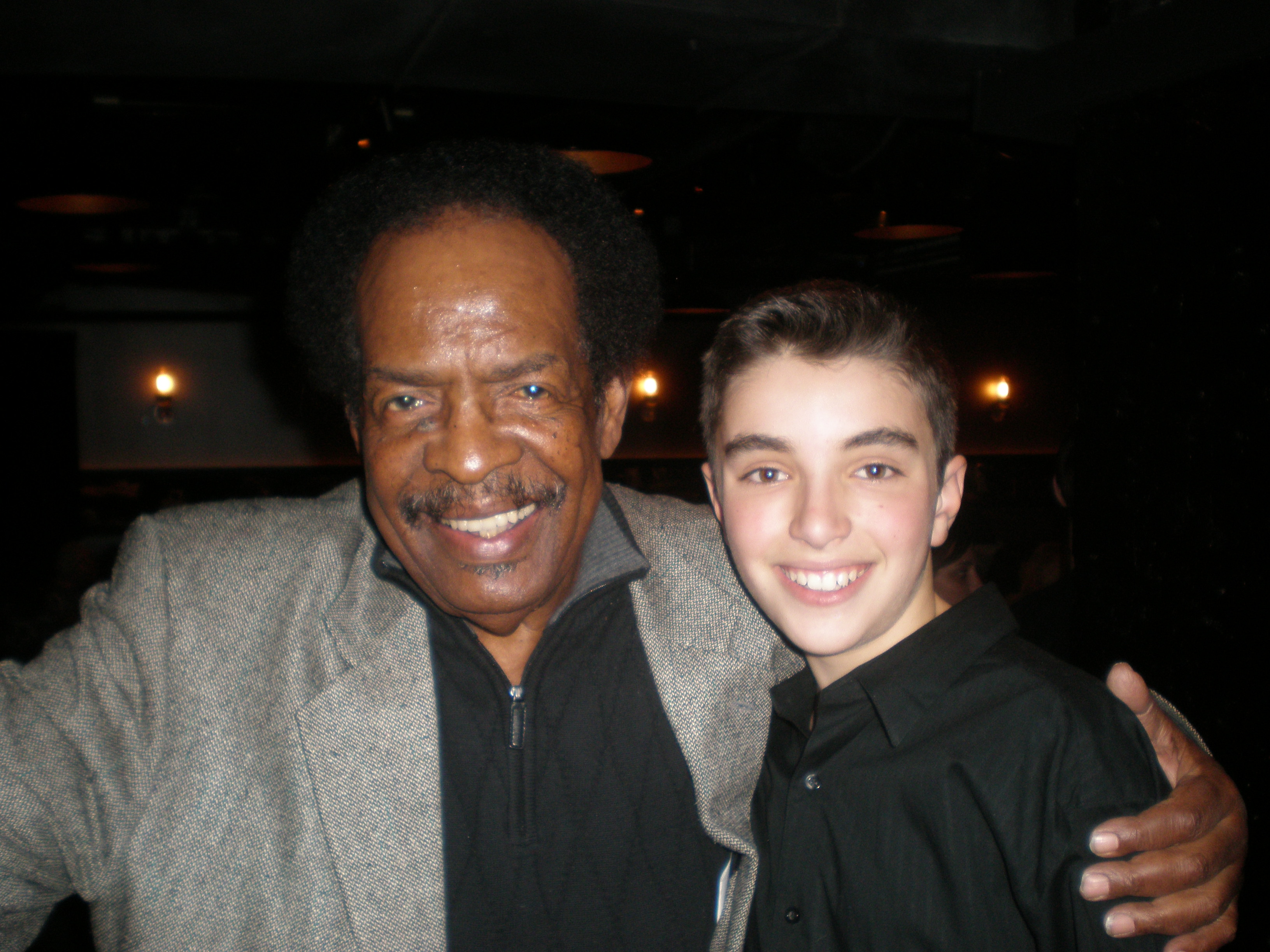 Saleno Clarke and christopher hanging out at the Jazz Standard NYC 2009