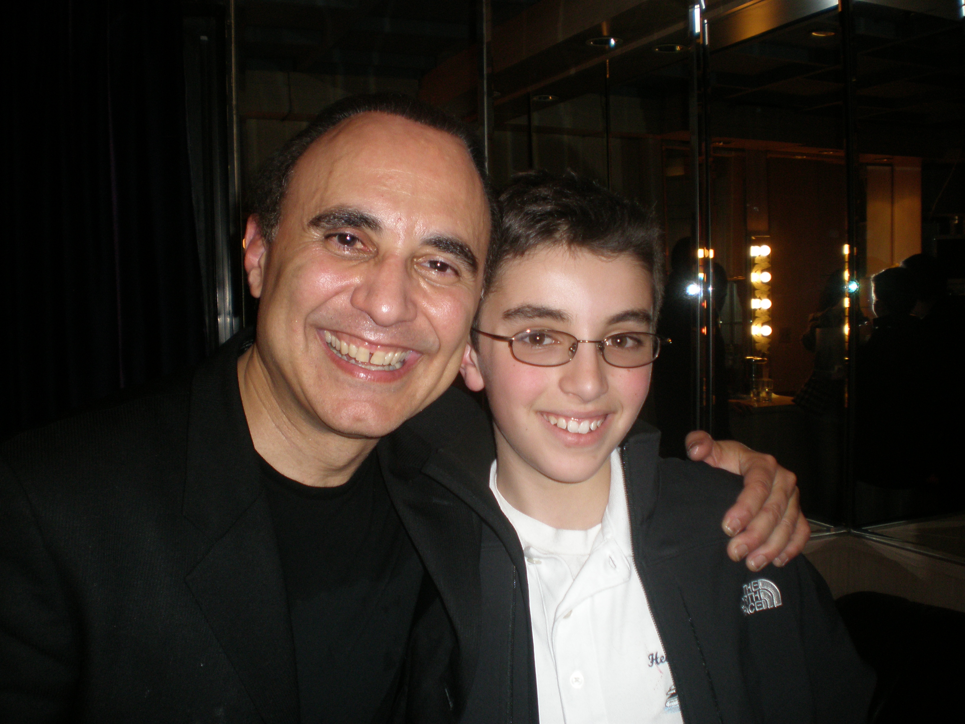 Michel Camilo, Pianist with Christopher backstage at the BLUENOTE in NYC