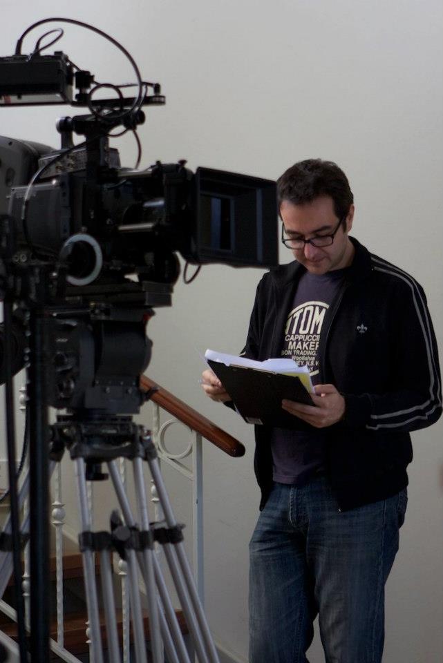 Michael Chrisoulakis on set.