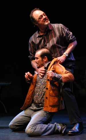 Ron Bottitta and Karl Maschek in The American Premiere of Robert Massey's RANK. The Odyssey Theatre Ensemble. March 2013.