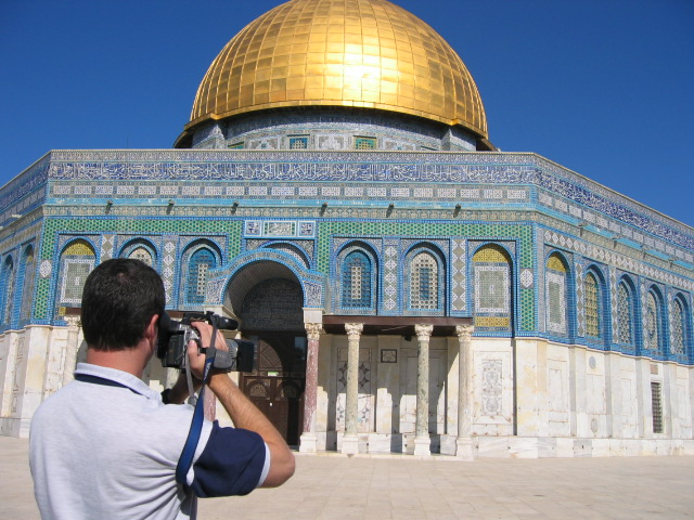 On location at the Temple Mount.