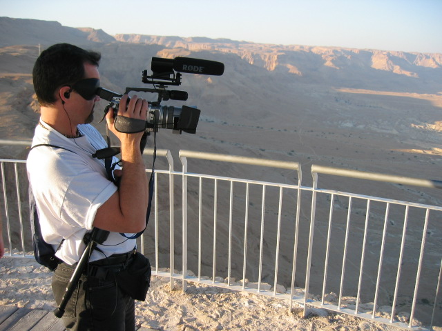 On location at Masada.