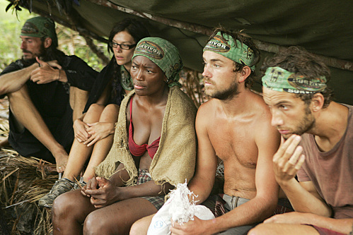 Still of Tamara Johnson, Benjamin Wade, James Thomas Jr., Erinn Lobdell and Stephen Fishbach in Survivor (2000)