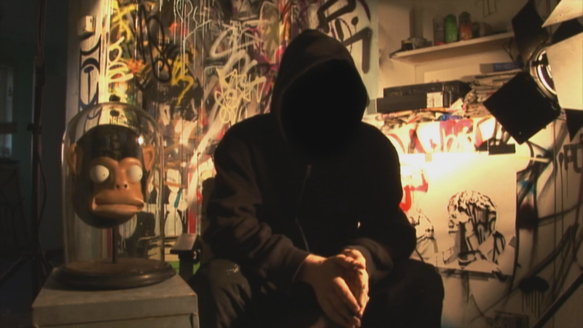 Still of Banksy in Exit Through the Gift Shop (2010)