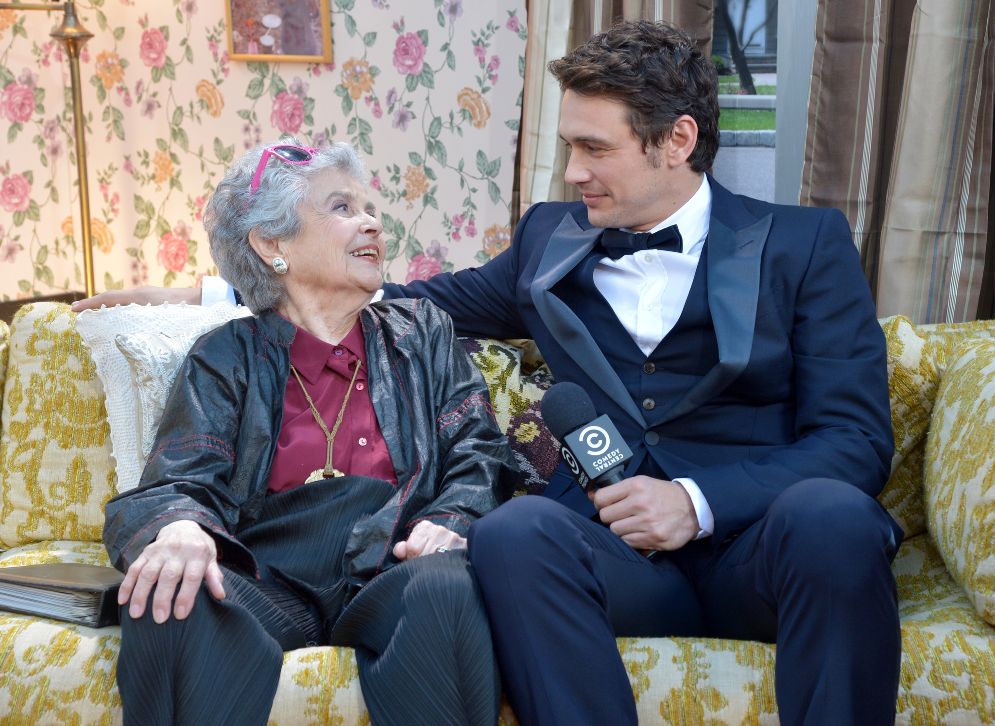 Actor James Franco (R) and grandmother Mitzie Verne attend The Comedy Central Roast of James Franco at Culver Studios on August 25, 2013 in Culver City, California.