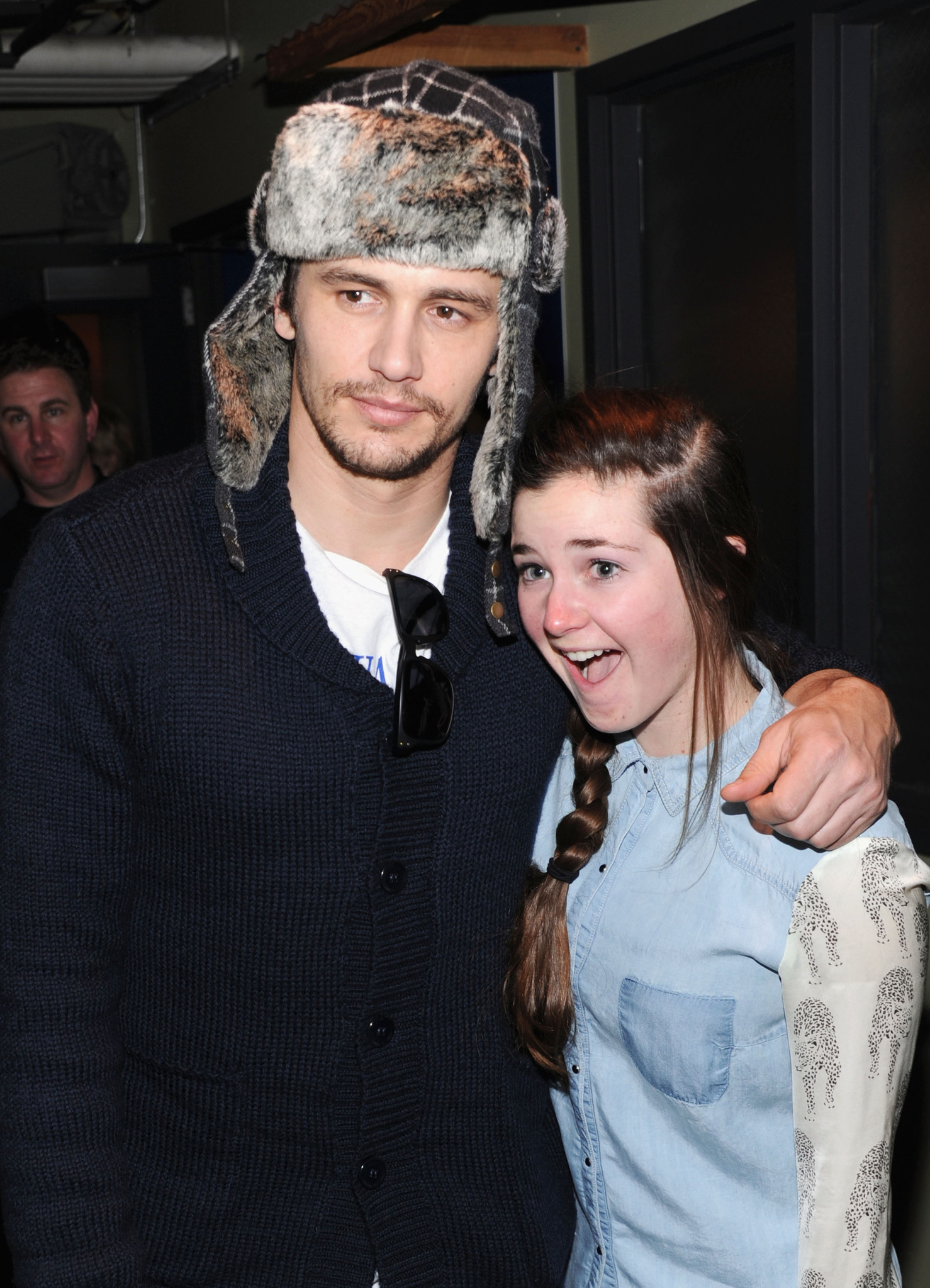 James Franco poses with a fan during Day 3 of Village At The Lift 2013 on January 20, 2013 in Park City, Utah.