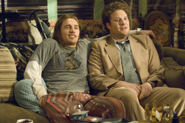 Still of James Franco and Seth Rogen in Mari Huanos ekspresas (2008)