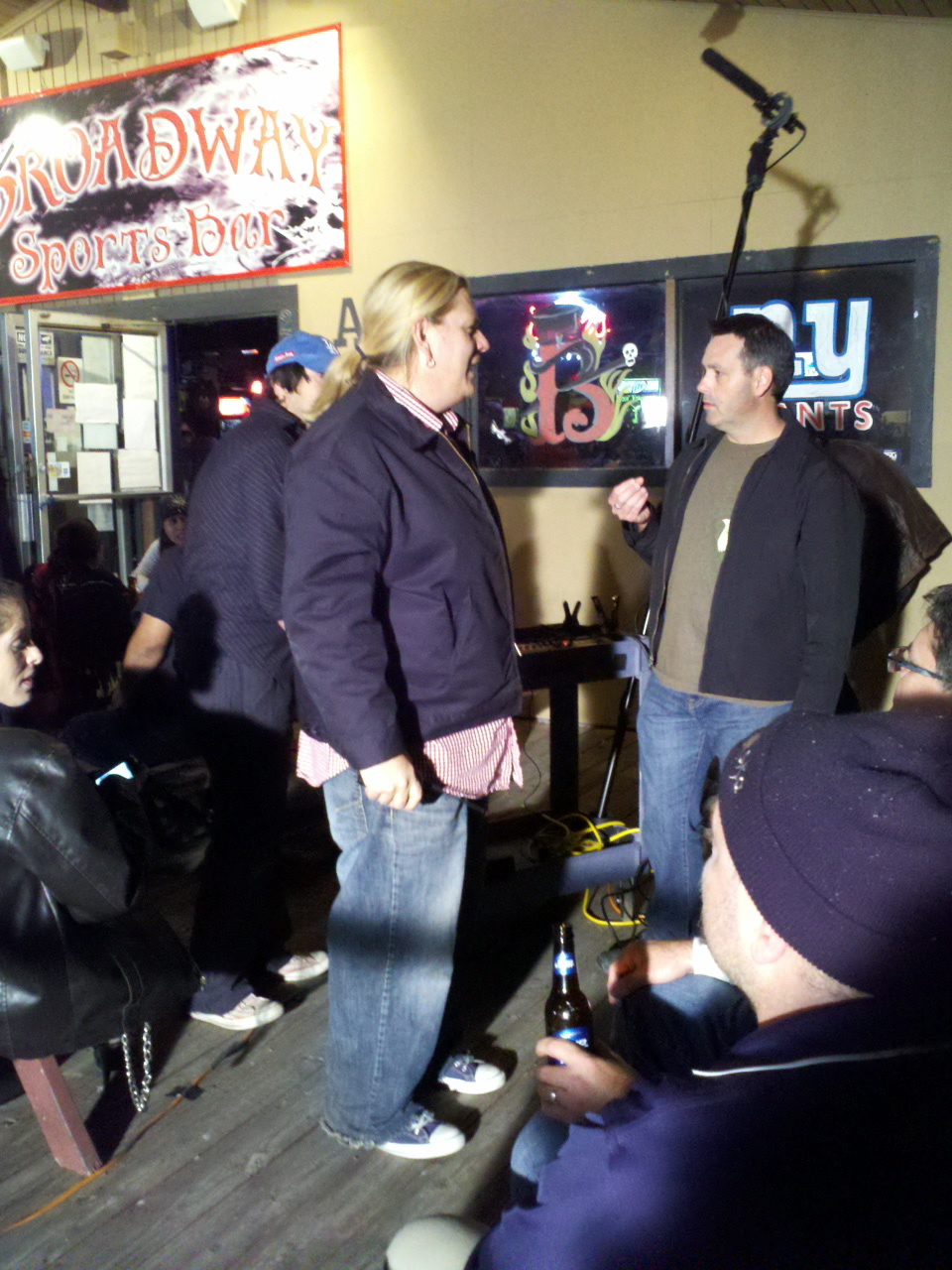 R. Scott Leisk blocking a scene on the set of Gang Money Run.