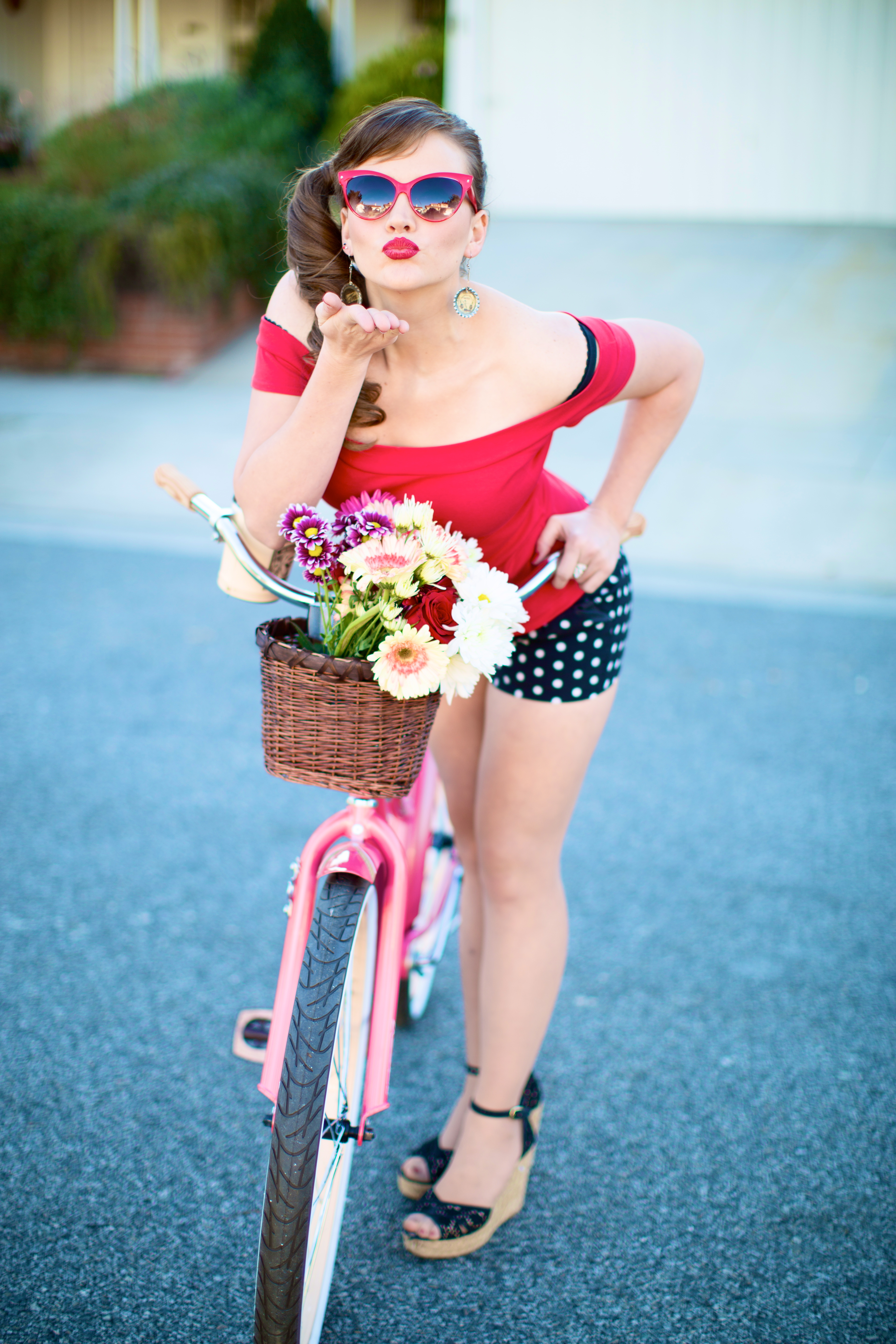 Chelsea Williams in a Pin-up Shoot in Santa Monica, CA