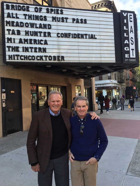 Tab Hunter and Allan Glaser at Village East Cinemas, NYC - theatrical premiere of TAB HUNTER CONFIDENTIAL.