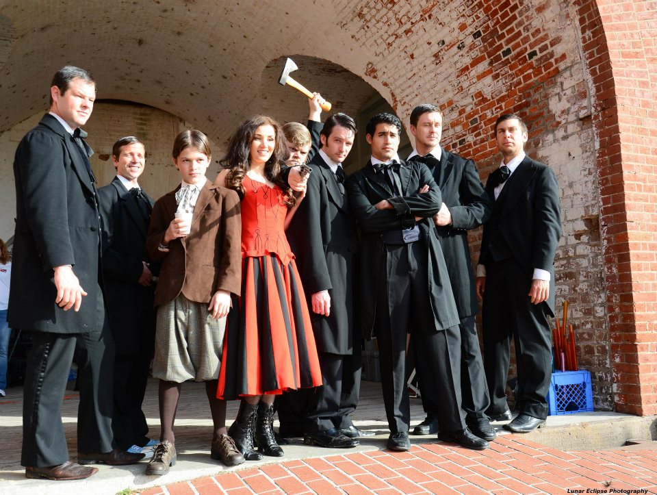 Hannah Bryan with cast of Abraham Lincoln vs. Zombies (2012)