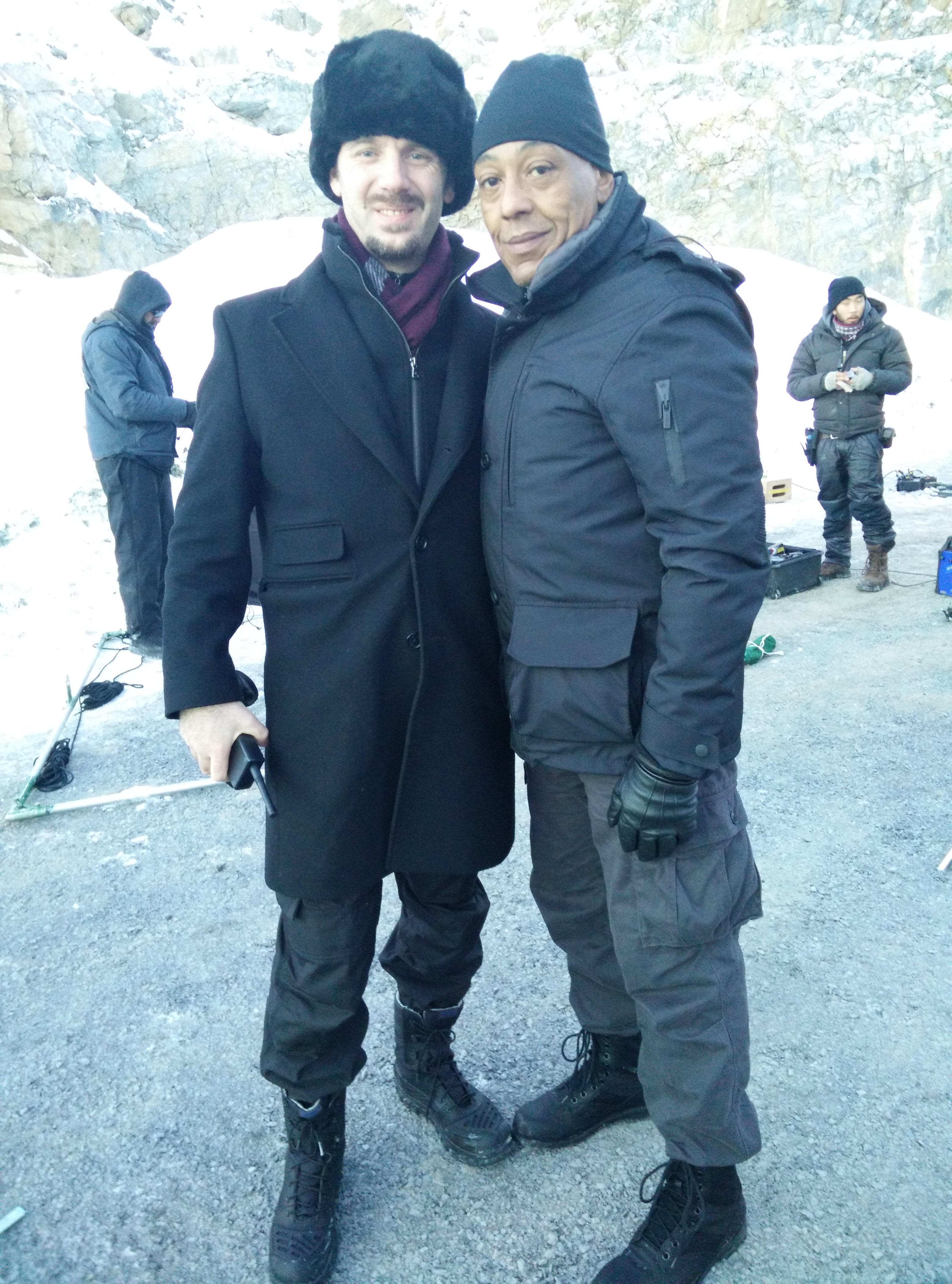 Alban Merdani and Giancarlo Esposito onset of Allegiance.