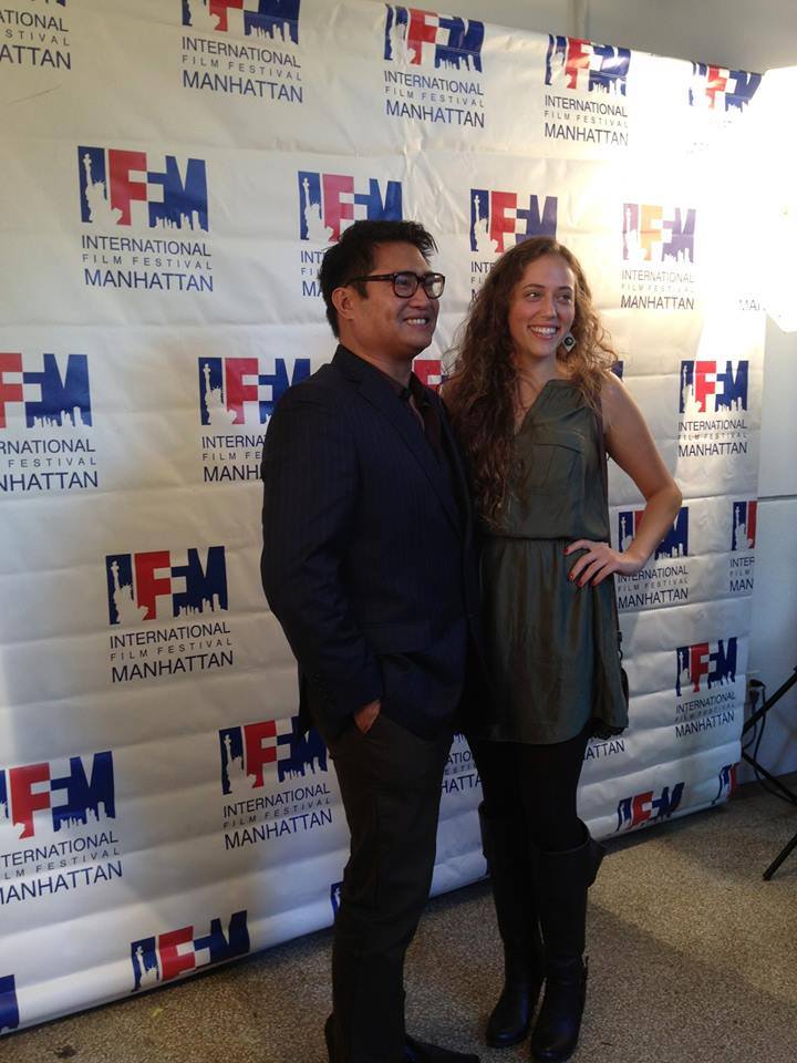 Director Rodney Reyes with lead actress Samantha Glovin of 