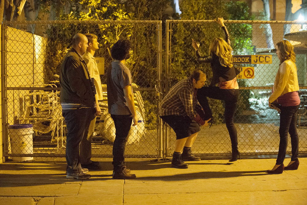 Still of John Lutz, Lennon Parham, Jason Mantzoukas, Zach Harper and Emma Crawford in Playing House (2014)