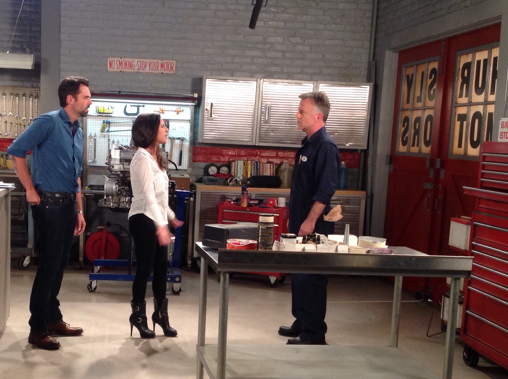 Taping General Hospital with Jason Thompson and Kelle Monaco.