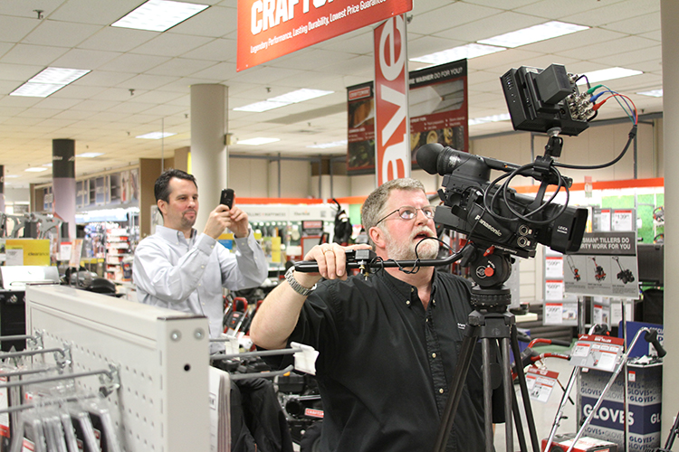 Shooting in-store scenes for Sears Training Videos