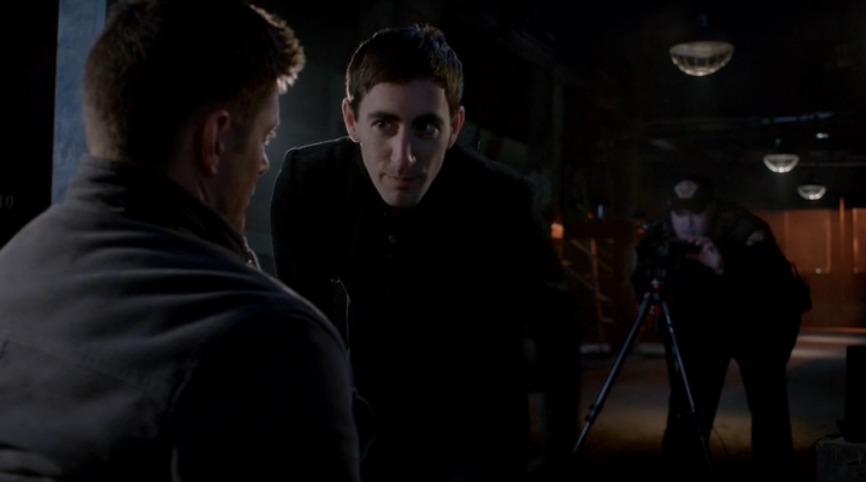 Giovanni Mocibob as Thinman in Supernatural. S9E15. - with Jensen Ackles and Nicholas Carella.