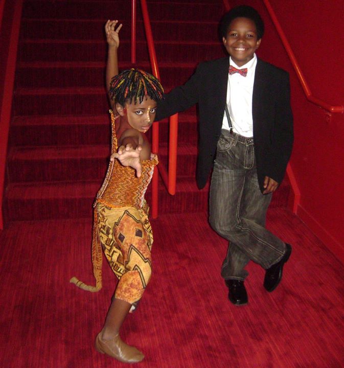 Dante Brown at younger brother, Dusan Brown's, debut as Disney's The Lion King on Broadway Young Simba.