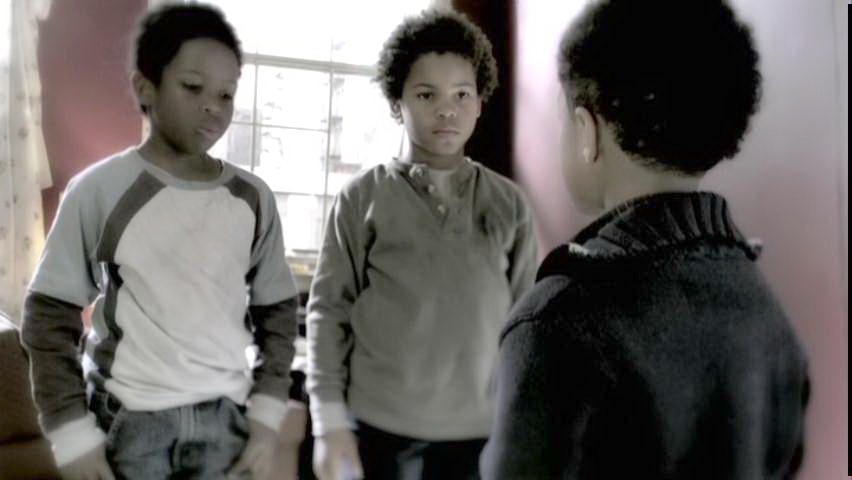 Still of Dante Brown as Young Brooklyn, Marcus Sailor as Lyle and Michael Algeri as Young America in Lifetime movie America.