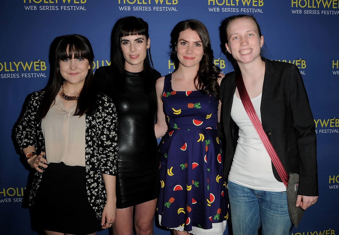 Laura Geluch, Christa Anderson, Chelsea Moore and Justine Stevens at the Hollyweb Fest Gala