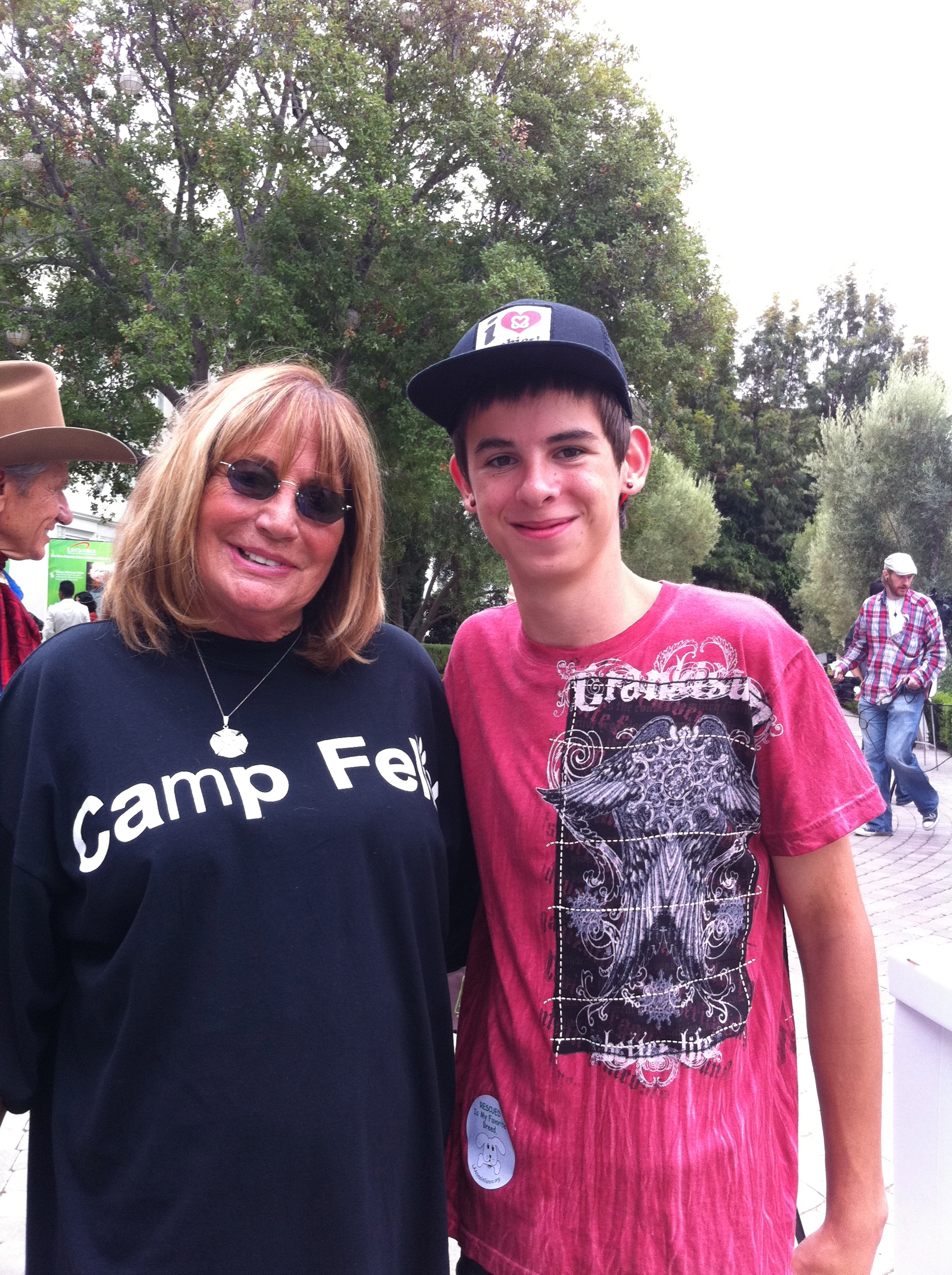 Penny Marshall and Brendon at Deb Durkin gifting suite