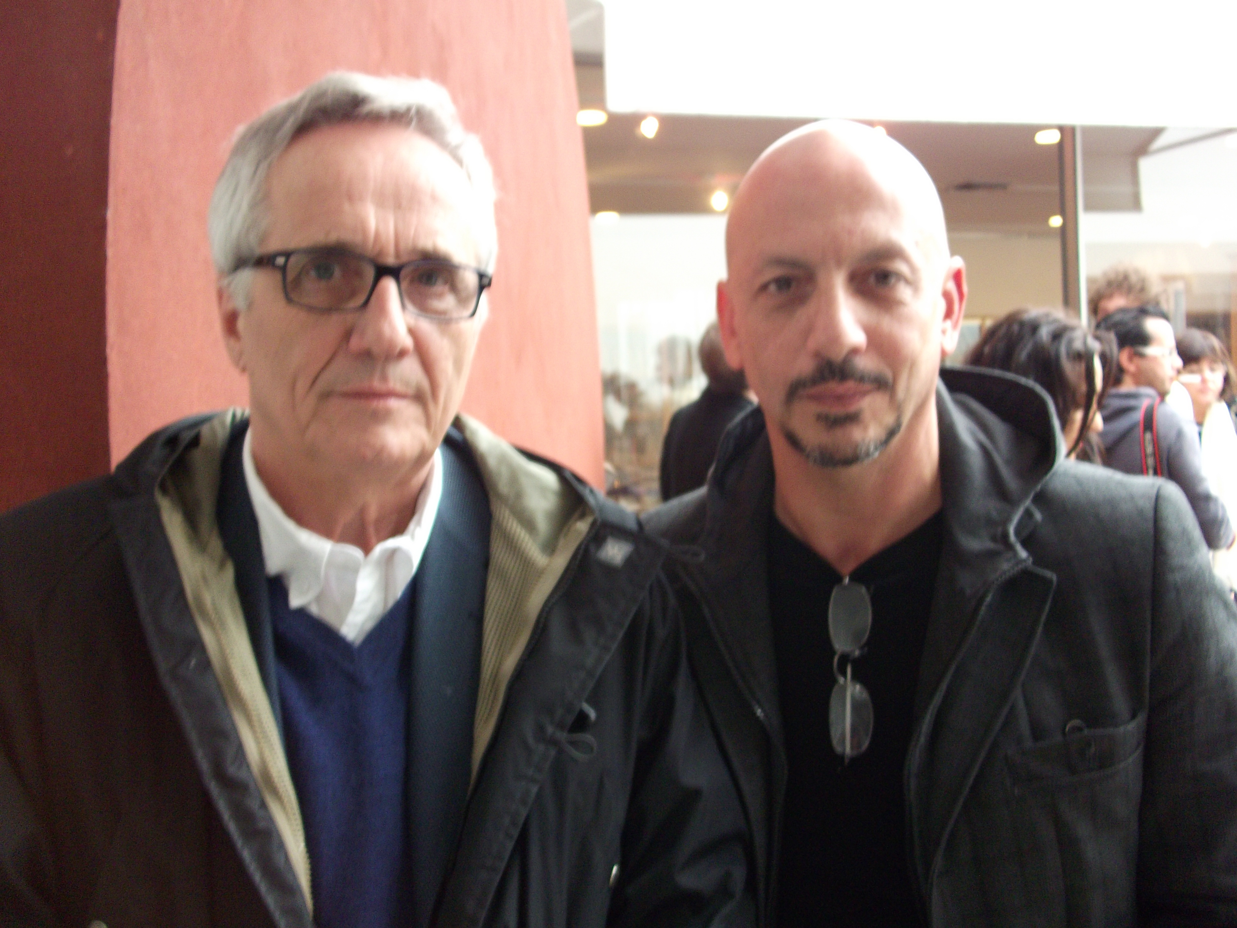 Film directors Marco Bellochio and Gianfranco Serraino . Los Angeles, February 2011.
