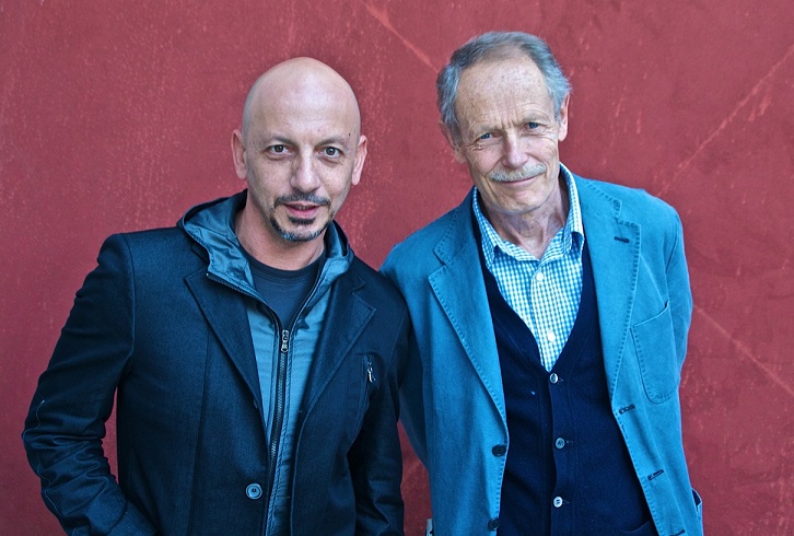 Film director/writer Gianfranco Serraino and writer Erri De Luca. Los Angeles, June 2011.