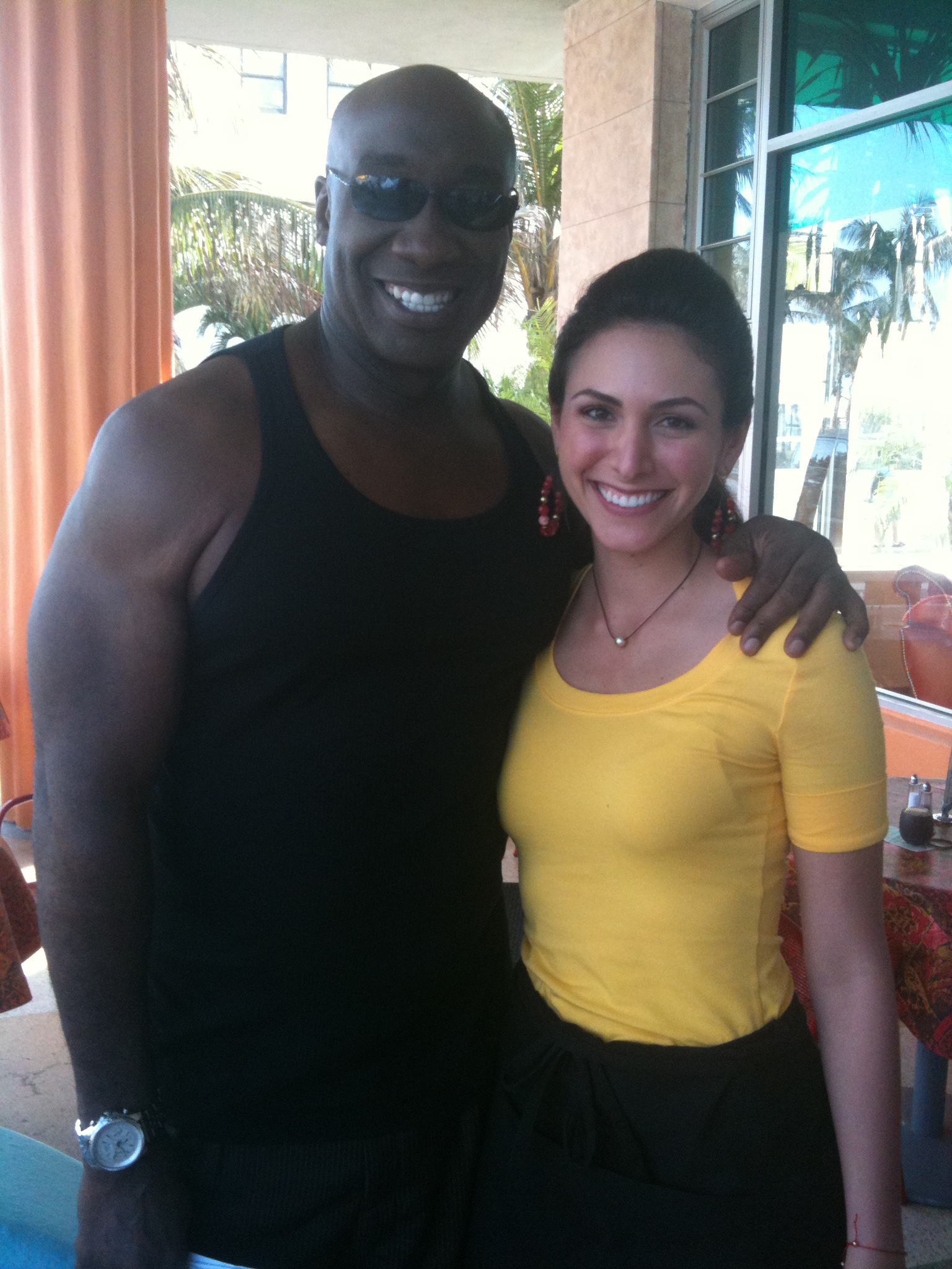 On set of Bones with Michael Clarke Duncan