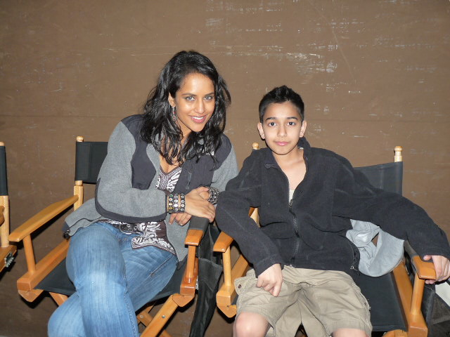 Me with Agam Darshi on the set of Sanctuary Season 3