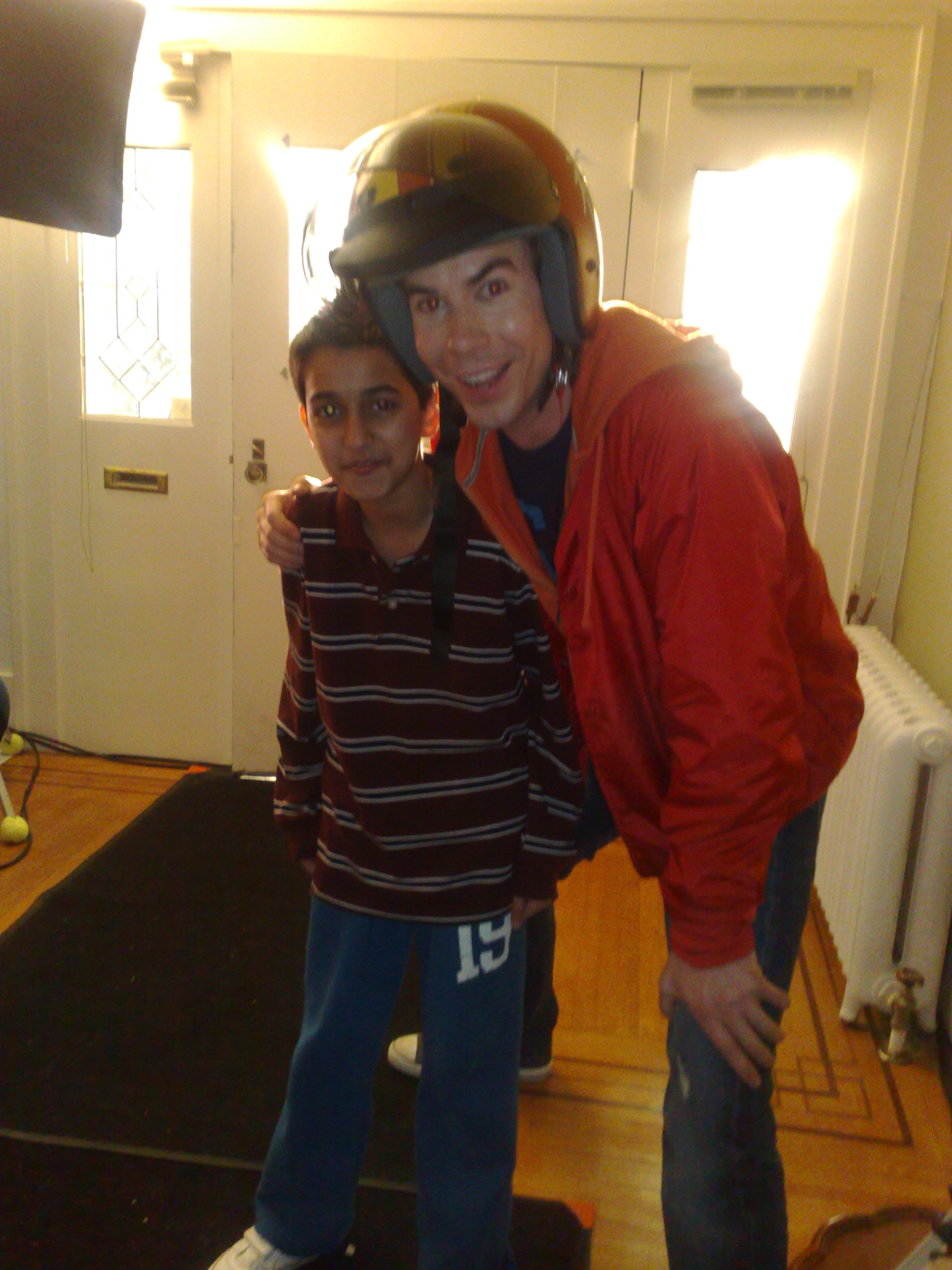 Me with Jerry Trainor on set in The Best Player movie