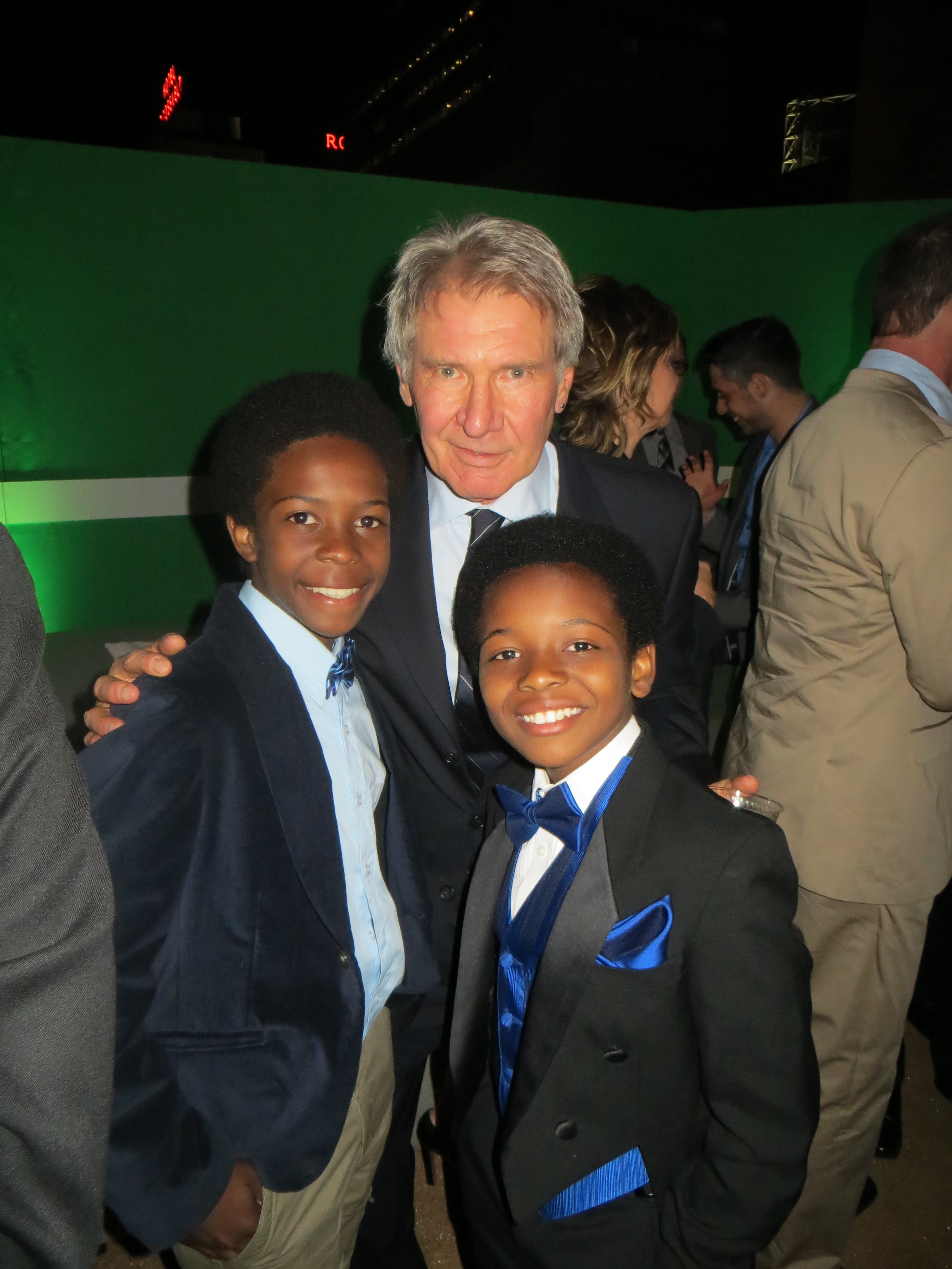 Harrison Ford, Dusan Brown and Dante Brown at 