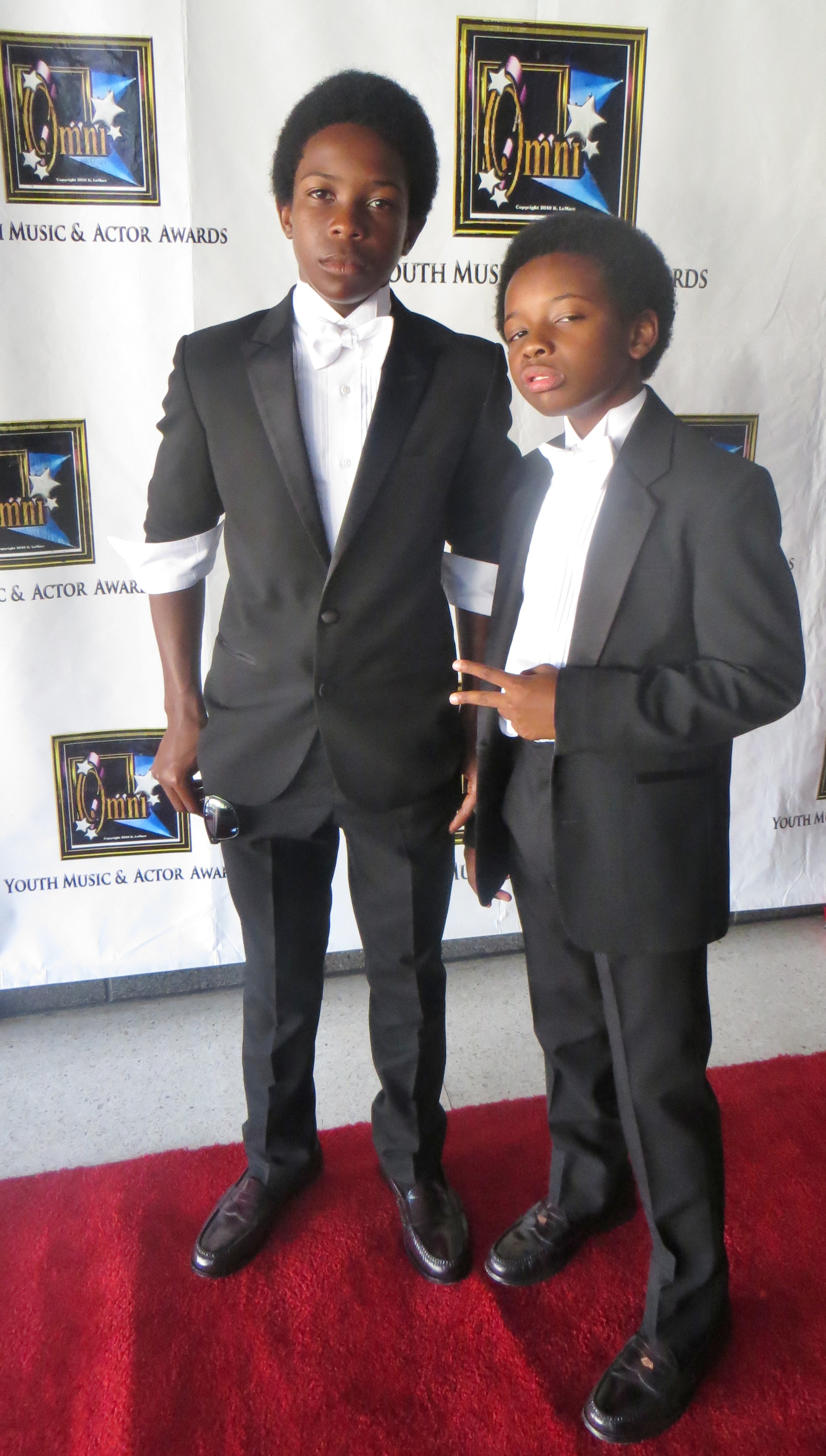 Dante Brown and Dusan Brown at the Ten Year Anniversary of The Omni Youth Music & Actor Awards Celebration.