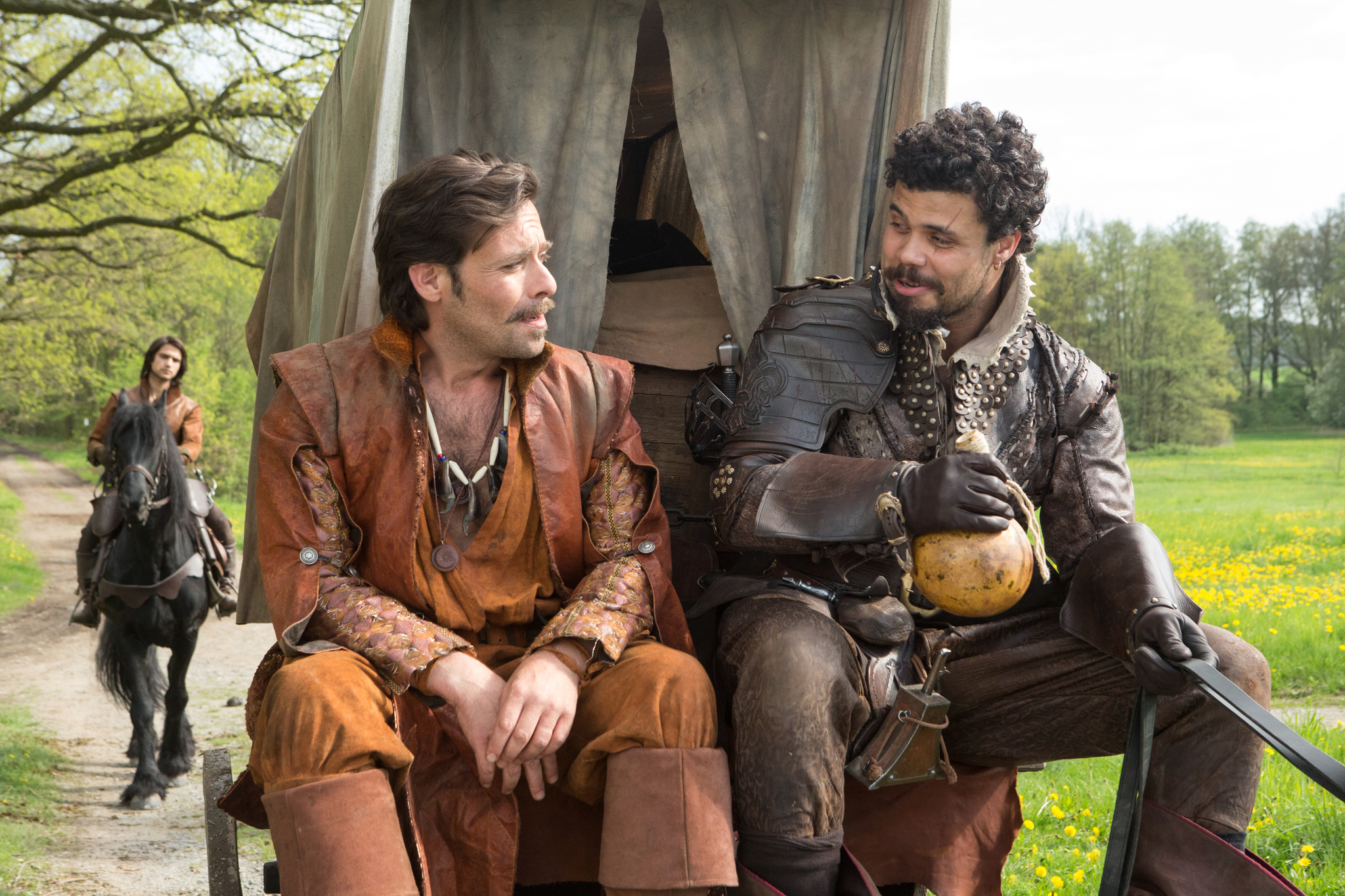 Still of James Callis, Luke Pasqualino and Howard Charles in The Musketeers (2014)