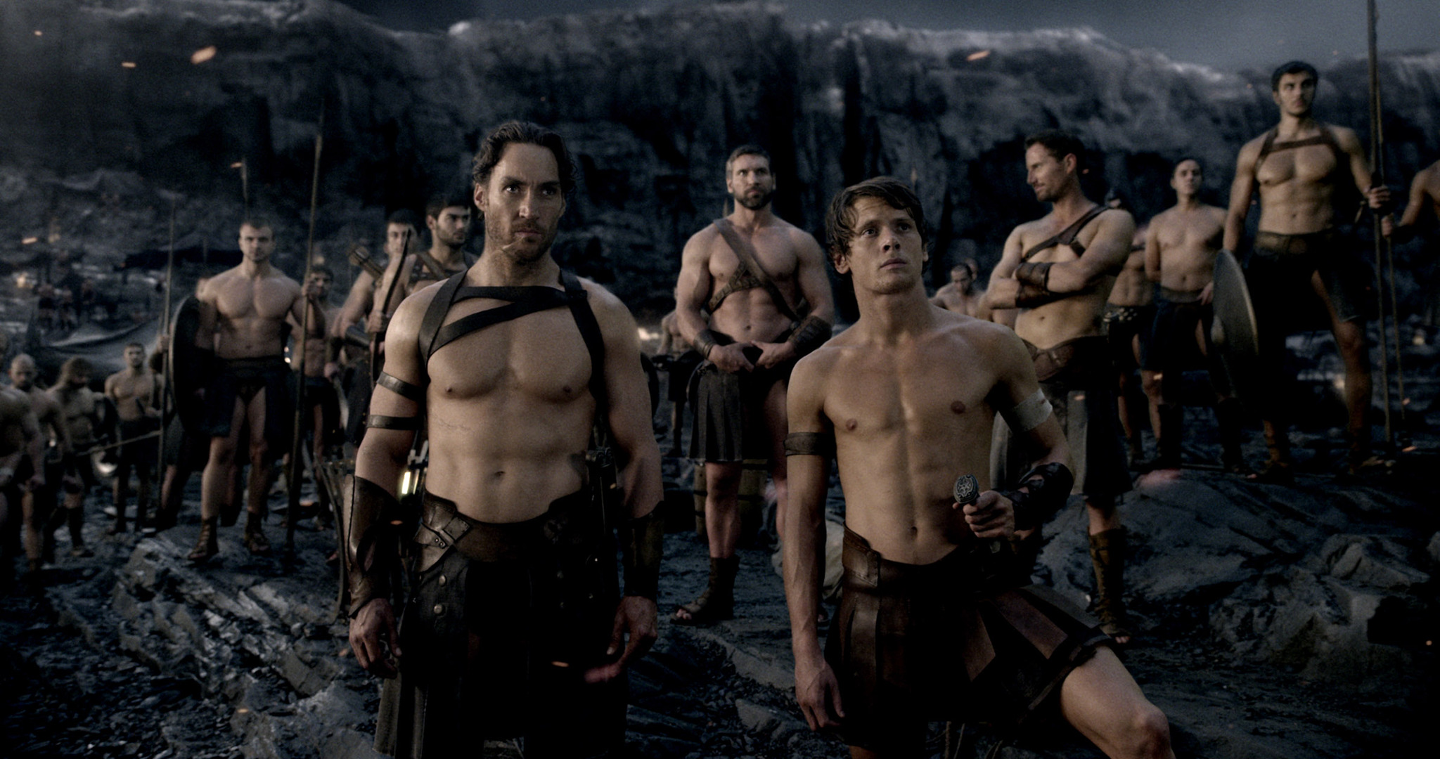 Still of Callan Mulvey and Jack O'Connell in 300: Imperijos gimimas (2014)