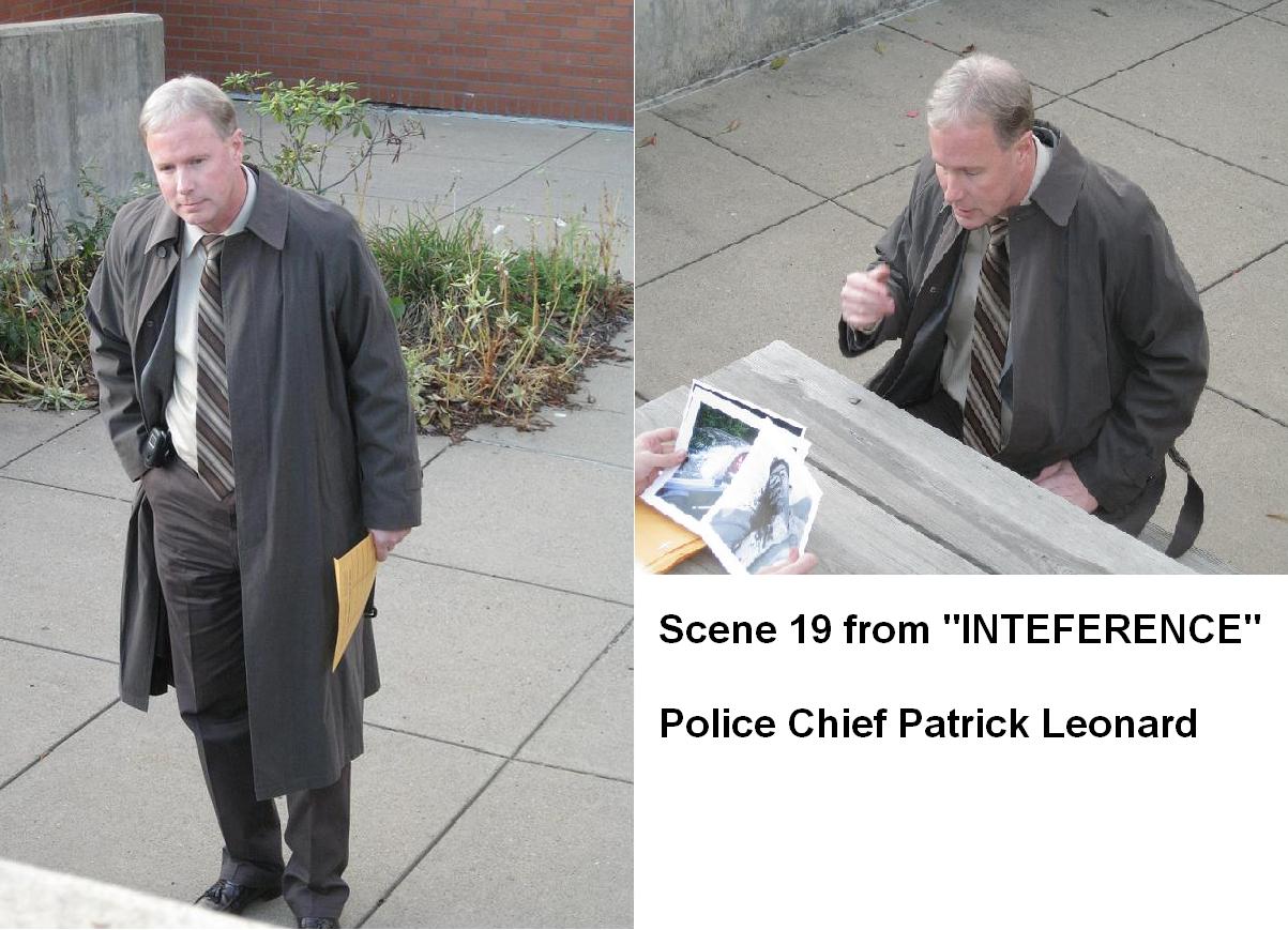 Playing police chief Leonard in scene 19 from Independent film, 
