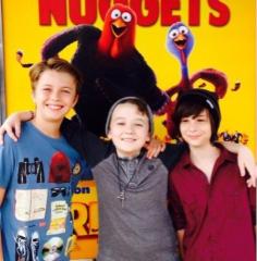 ROBBIE TUCKER, JACOB HOPKINS, & BENJAMIN STOCKHAM ATTEND THE HOLLYWOOD PREMIERE OF 'FREE BIRDS' WESTWOOD, CA