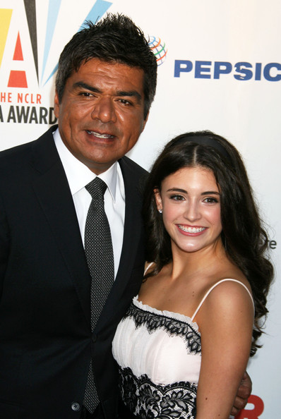 Host George Lopez and Actress Daniela Bobadilla arrive at the 2009 Alma Awards